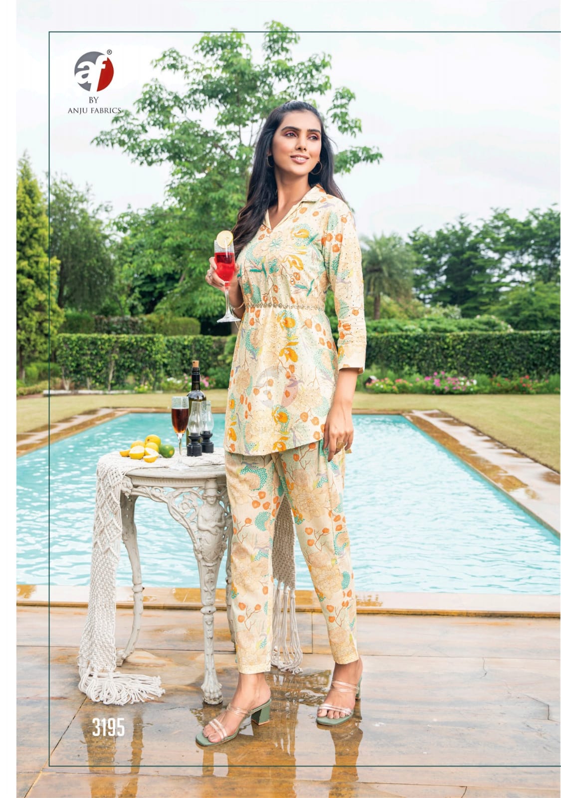 Zoya Vol 6 By Af Schiffli Work Premium Cotton Cord Set Kurti With Bottom Wholesale Price In Surat